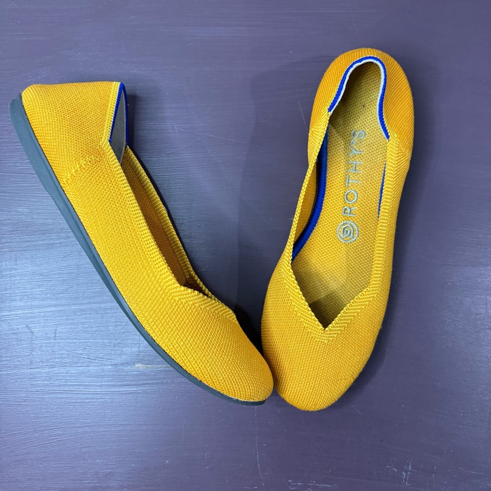 Rothy's The Flat Marigold Yellow Ballet Flat Women's Size 7.5